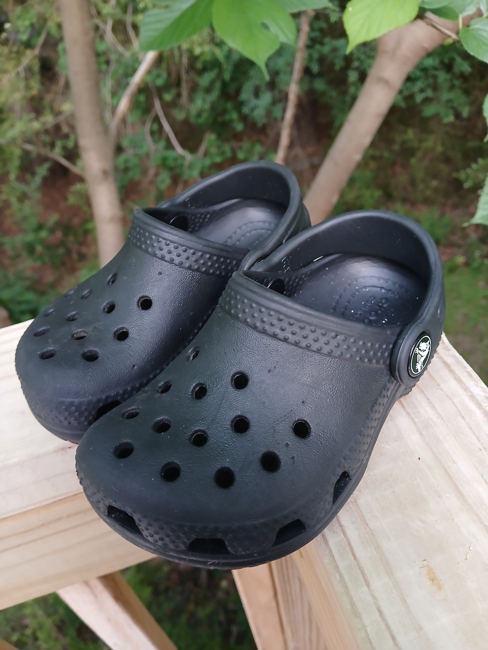CROCS Kids Black Classic Clogs